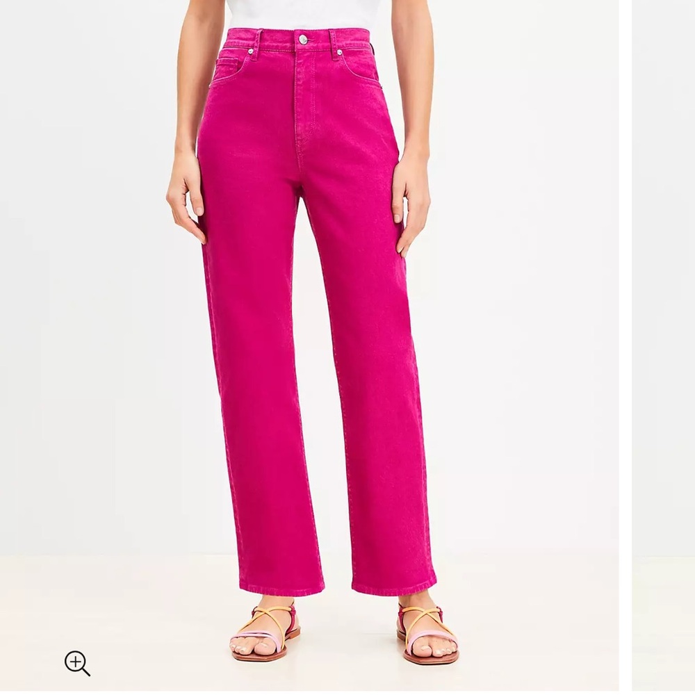 High Rise Straight Jeans in Magenta Sunset Size 26